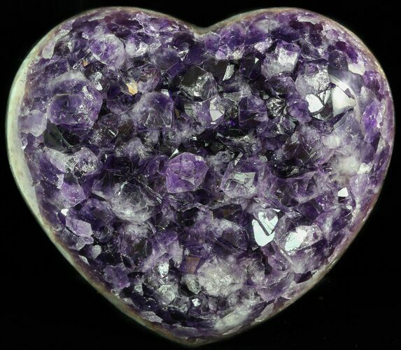 Purple Amethyst Crystal Heart - Uruguay #46208
